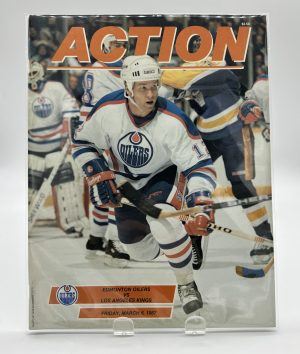 Action Edmonton Oilers Official Program March 6 1987 VS. Kings